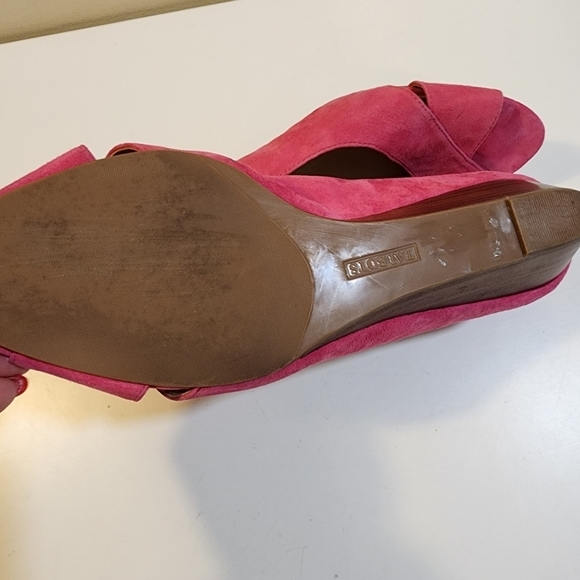 TALBOTS Pink Leather upper suede Open Toe  shoes size 10× - Picture 7 of 15